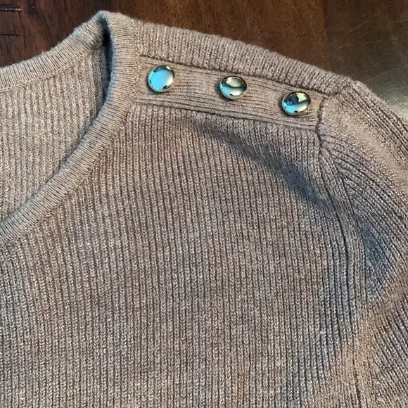 EUC White House Black Market tan sweater, XS - Picture 2 of 6